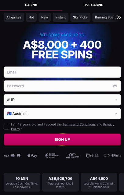 Sky Crown casino app
